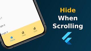 How to Hide Bottom Navigation Bar When Scrolling in Flutter [Speed Code]