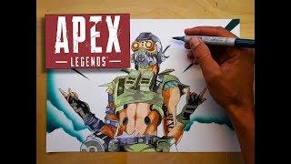 How To Draw octane || AMAZING apex legends drawing 2019