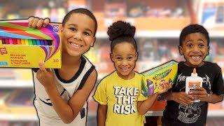 School Supplies Shopping for BACK TO SCHOOL! FamousTubeKIDS