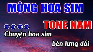 Mộng Hoa Sim Karaoke Tone Nam ( Fm ) Karaoke Lâm Beat - Beat Mới