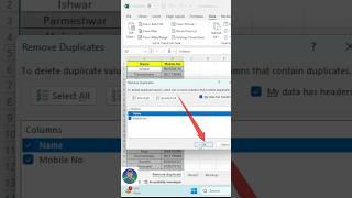 Remove duplicates in excel  ‍ #excel #excelskills