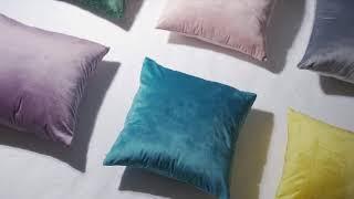 Deconovo Set of 4 Crushed Velvet Cushion Covers