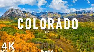 Colorado 4K Autumn Amazing Autumn Film - Calming Piano Music - Natural Landscape