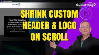 Divi Theme How to Shrink Custom Header And Logo On Scroll