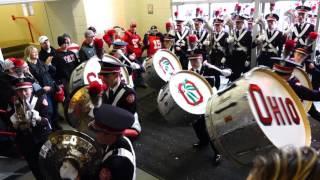 Ohio State Marching Band Percussion Show Marching Into Skull Bass Drums 10 17 2015 OSU vs PSU