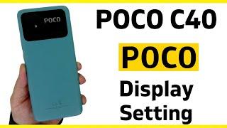 POCO C40 display setting | notch display | notch style | hide notch screen POCO C40