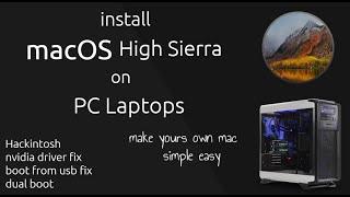 install macOS High Sierra on Pc laptops Hackintosh Olarila