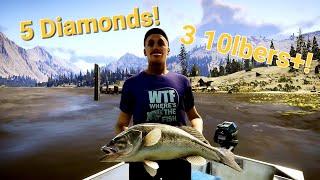 Golden Ridge Diamond Largemouth Bass Hotspot! (Call Of The Wild The Angler)