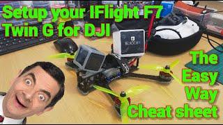 IFLIGHT F7 TWIN G FOR DJI SET UP FOR NOOBS THE EASY WAY.  30 x 30 stack