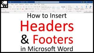 How to Insert Headers and Footers in Microsoft Word