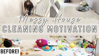 CLEAN WITH ME | MESSY HOUSE TRANSFORMATION | CLEANING MOTIVATION | #cleaningmotivation