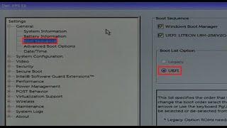 Legacy Boot Mode - Secure Boot Mode - Windows Booting Problems - Dell Optiplex 9020