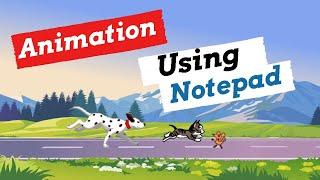 How To Create a Simple Animation Movie In Notepad Using HTML | Animation In HTML | Html Animation