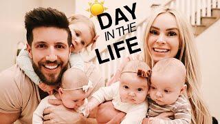 A DAY in the life with TRIPLETS and a toddler. Our crazy daily routine.