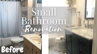 Small Bathroom Renovation DIY! Complete gut job | From dark and dingy to fresh and cottagy