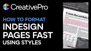 InDesign: How to Format InDesign Pages Fast Using Styles (Video Tutorial)