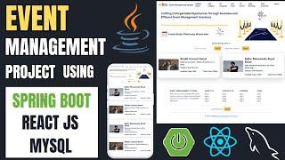 Event Management System Project using Spring Boot, React JS & MySQL | Event Booking System Project