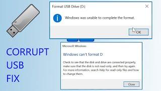 Windows Can't Format USB Fix