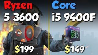 Ryzen 5 3600 vs i5 9400F. Test in 10 Games