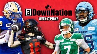 Free CFL Picks and Predictions (Week 17) | CFL Free Picks Today