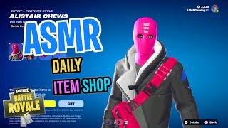 ASMR Fortnite NEW Alistair Chews Skin! Daily Item Shop  Relaxing Whispering 