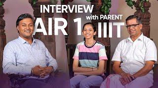 AIR 1 in UGEE IIIT Exam 2023 | Exclusive Interview with Yashaswini K & her Father | CFAL Mangalore