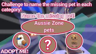 Challenge to name the missing pet in each category! (Adopt Me Challenge)