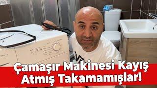 Çamaşır Makinesi Tamirini Eksik Yapmışlar! Kopan Kayışı Takamamışlar!