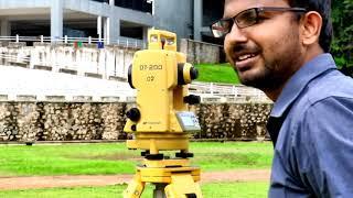Parts of a digital theodolite and way of targeting an object