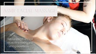 ASMR Facial massage- deep relaxation, whispering, and spa music