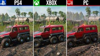 PS4 vs Xbox vs PC Snowrunner Detailed Graphics Comparison