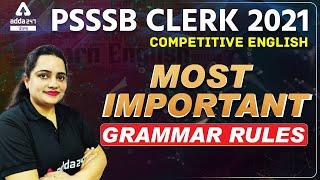 PSSSB Clerk Preparation | PSSSB Clerk English | Most Important Grammar Rules