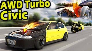 The Most Intense AWD Civic Build Ever! MASSIVE Turbo | Assetto Corsa Driving