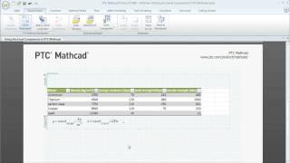 PTC Mathcad Prime - Excel Components