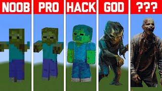 NOOB VS PRO VS HACKER VS GOD Minecraft Pixel artZombie
