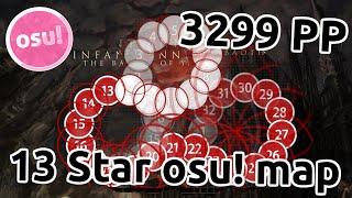 I mapped a 13* in osu! (With pp counter)