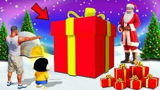 SHINCHAN AND FRANKLIN CELEBRATED CHRISTMAS EVE WITH SANTA CLAUS AND GOT EPIC GIFTS IN GTA 5