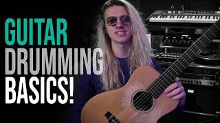 How to play DRUMS on your ACOUSTIC GUITAR!! Looping Drums on a LOOP PEDAL! | Loop Pedal Basics #3