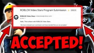 I GOT IN THE "ROBLOX Video Stars Program".. (ROBLOX)