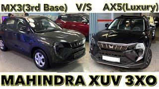 Mahindra XUV 3XO MX3 (3rd Base) and AX5L (Luxury) Comparison | Walkaround, Features, On-Road Rates