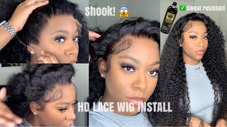 HD LACE MELTDOWN USING ONLY EBIN SWEAT RESISTANT ADHESIVE SPRAY | Beginner Friendly | Nadula Hair