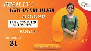 RAMYA S | PLACEMENT STORY OF JAVA DEVELOPER | AT VELACHERY