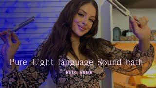 ASMR Mintaka Light Language and Reiki Sound Bath (Frequencies, tuning forks, singing bowls)