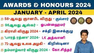 Awards & Honour 2024 | January - April 2024 | Important current affairs