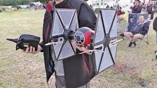 STAR WARS FIRST ORDER SPECIAL FORCES TIE FIGHTER RC DRONE / QUAD DISPLAY AT WESTON PARK - 2018