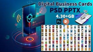 Digital Business Card Templates Download In PSD And PPTX Files |Sheri SK|