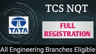 NQT Registration Form||  TCS NQT Full Registration form fill 2021