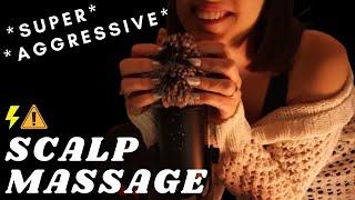 ASMR -1 HOUR SCALP MASSAGE SCRATCHING | MIC scratch super aggressive and intense FOR EXTRA TINGLES