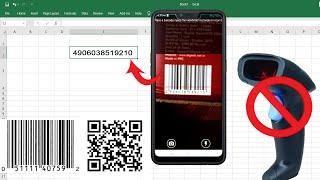 How to use Mobile as a Barcode / QR Code Scanner for MS Excel / MS Word