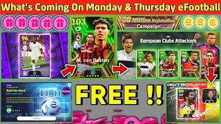 What's Coming On Monday & Next Thursday | eFootball 2024 mobile | New Free Epics | Free Coins